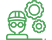 Пиктограмма "Технические специалисты" с изображением человека в каске рядом с шестеренками